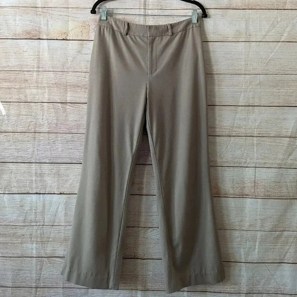 Ralph Lauren Black Label Women's Size 6 Wool Blend Dress Pants Taupe St Wide Leg - Picture 1 of 12